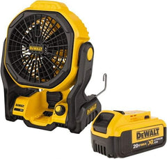 DeWALT - 7" Blade, 500 Max CFM, Cordless Fan - 20 Volts, 3 Speed - Eagle Tool & Supply