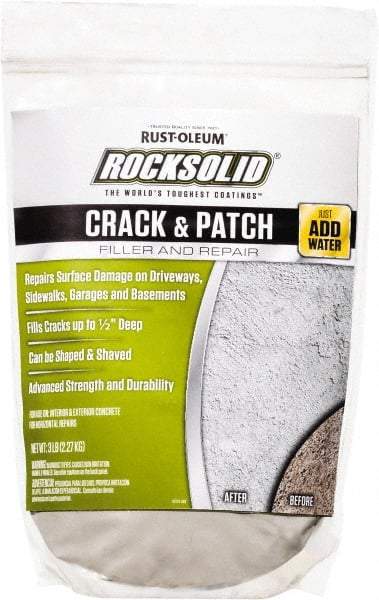 Rust-Oleum - 3 Lb Bag Crack-N-Patch - Concrete Gray, 1.5 Sq Ft Coverage - Eagle Tool & Supply