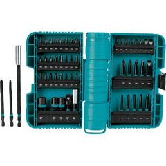 Makita - Power Bit, Insert Bit & Nut Driver Set - 1/4 to 3/8" Hex, #2, 1/4", 3/8" Drive, Phillips, Slotted, Torx, Square Point - Eagle Tool & Supply