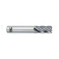 5/16 Dia. x 2-1/2 Overall Length 6-Flute Square End Solid Carbide SE End Mill-Round Shank-Center Cutting-Uncoated - Eagle Tool & Supply