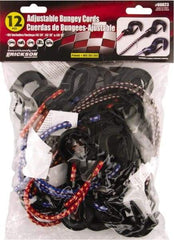 Erickson Manufacturing - Bungee Cord with S Hook - 13, 18, 24" OAL, Red/Blue/Green - Eagle Tool & Supply