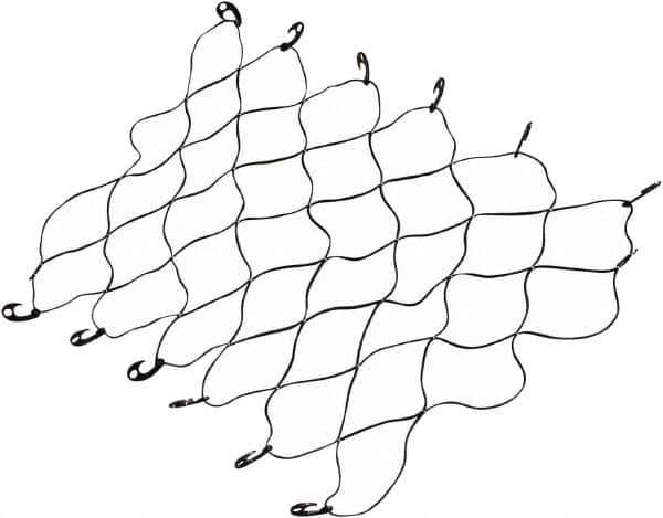 Erickson Manufacturing - Rubber Cargo Net - 70" Wide x 52" Long, Black, For Use with Pick Ups - Eagle Tool & Supply