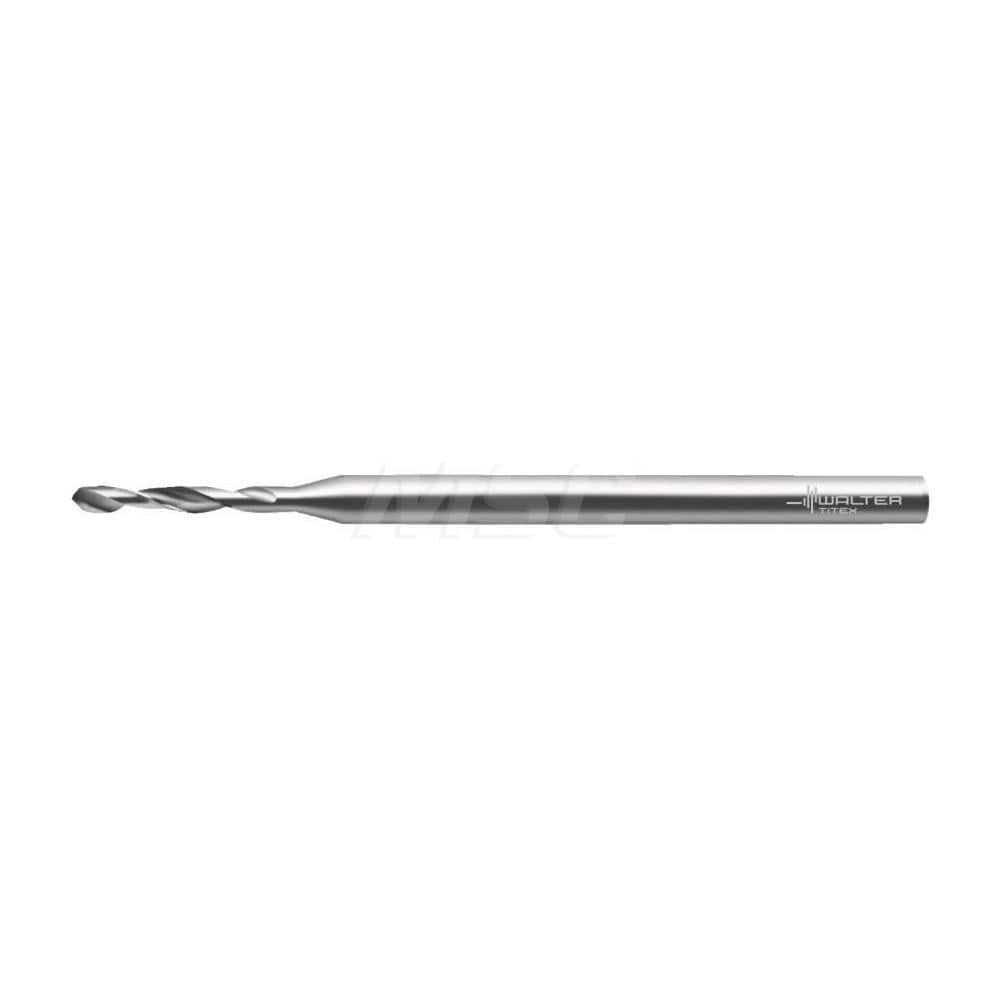 Micro Drill Bit: 0.0252″ Dia, 118 °, Solid Carbide Bright/Uncoated, RH Cut, Straight-Cylindrical Shank, Series DB130 Advance