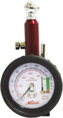 Milton - 0 to 120 psi Dial Ball Tire Pressure Gauge - 2 psi Resolution - Eagle Tool & Supply