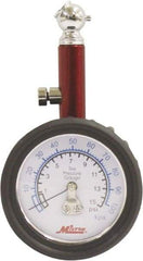 Milton - 0 to 15 psi Dial Ball Tire Pressure Gauge - 0.5 psi Resolution - Eagle Tool & Supply