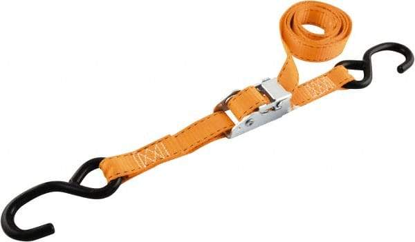 Erickson Manufacturing - 6' Long x 1" Wide, 2,000 Lb Basket Capacity, Polyester & Steel Web Sling - Orange - Eagle Tool & Supply