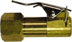 Milton - 150 Max psi Closed Check Brass Air Chuck - Clip On Chuck, 1/4 FNPT - Eagle Tool & Supply