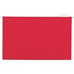 Universal One - 9-5/8 x 14-3/4", Legal, Red, Hanging File Folder - 11 Point Stock, 1/5 Tab Cut Location - Eagle Tool & Supply