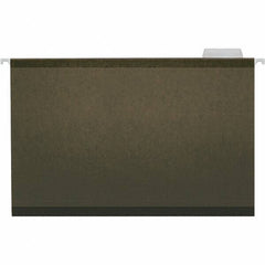 Universal One - 9-5/8 x 14-3/4", Legal, Standard Green, Hanging File Folder - 11 Point Stock, 1/5 Tab Cut Location - Eagle Tool & Supply