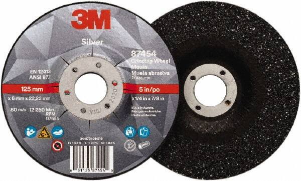 3M - Depressed-Center Wheels Wheel Diameter (Inch): 5 Wheel Thickness (Decimal Inch): 0.2500 - Eagle Tool & Supply