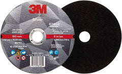 3M - 6" Ceramic Cutoff Wheel - 0.045" Thick, 7/8" Arbor, Use with Angle Grinders - Eagle Tool & Supply