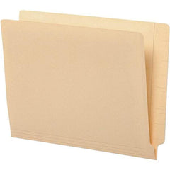 UNIVERSAL - 9-5/8 x 11-3/4", Letter Size, Manila, File Folders with End Tab - 11 Point Stock, Straight Tab Cut Location - Eagle Tool & Supply