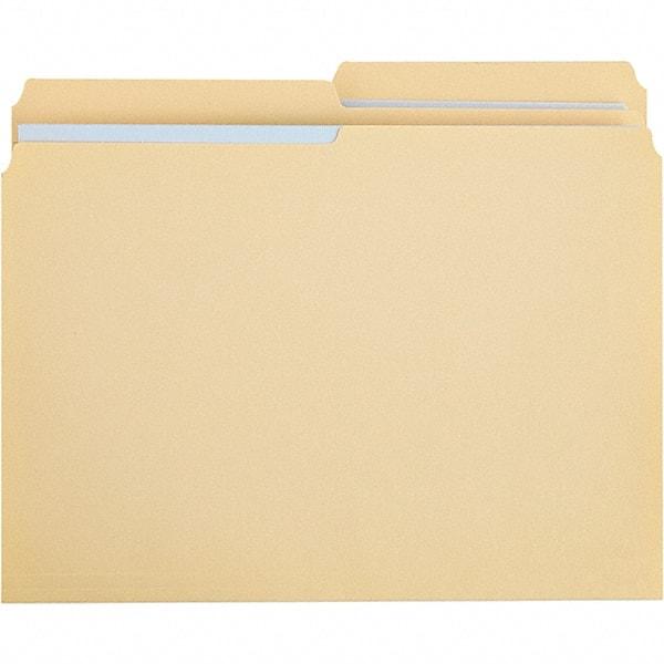 UNIVERSAL - 9-5/8 x 11-3/4", Letter Size, Manila, File Folders with Top Tab - 11 Point Stock, 1/2 Tab Cut Location - Eagle Tool & Supply