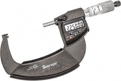 Starrett - 2 to 3" Range, 0.001mm Graduation, 0.0001" Graduation, Mechanical Outside Micrometer - Ratchet Thimble, 1-3/4" Throat Depth, Accurate to 0.0001" - Eagle Tool & Supply