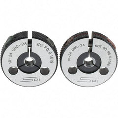 SPI - Ring Thread Go/No Gages Go/No Go: Go; No Go Thread Size: #10-24 - Eagle Tool & Supply