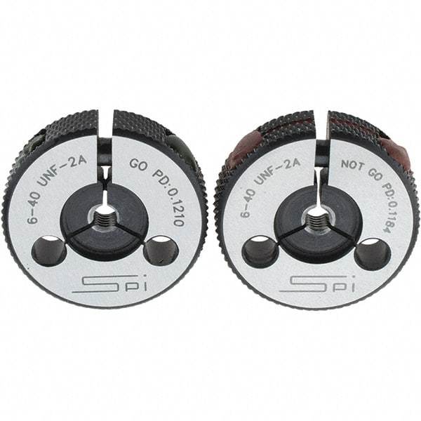 SPI - Ring Thread Go/No Gages Go/No Go: Go; No Go Thread Size: #6-40 - Eagle Tool & Supply