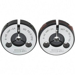 SPI - Ring Thread Go/No Gages Go/No Go: Go; No Go Thread Size: #6-40 - Eagle Tool & Supply
