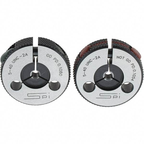 SPI - Ring Thread Go/No Gages Go/No Go: Go; No Go Thread Size: #5-40 - Eagle Tool & Supply