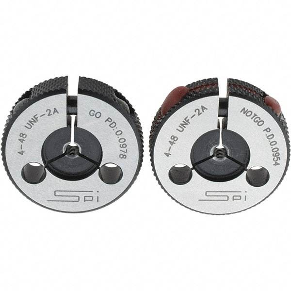 SPI - Ring Thread Go/No Gages Go/No Go: Go; No Go Thread Size: #4-48 - Eagle Tool & Supply