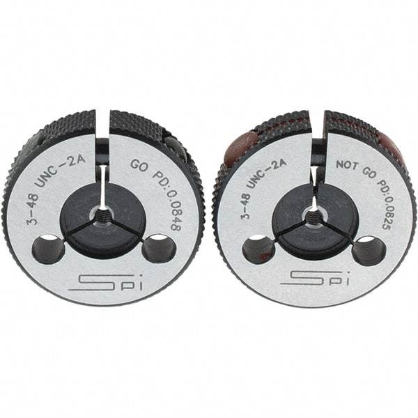 SPI - Ring Thread Go/No Gages Go/No Go: Go; No Go Thread Size: #3-48 - Eagle Tool & Supply