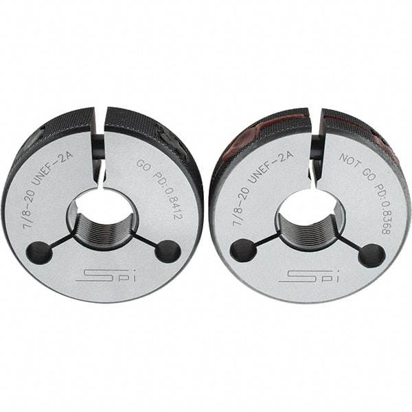 SPI - Ring Thread Go/No Gages Go/No Go: Go; No Go Thread Size: 7/8-20 - Eagle Tool & Supply