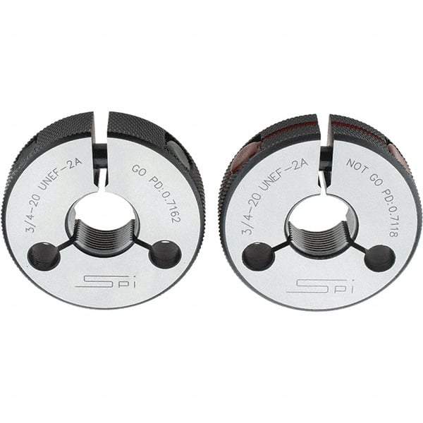 SPI - Ring Thread Go/No Gages Go/No Go: Go; No Go Thread Size: 3/4-20 - Eagle Tool & Supply