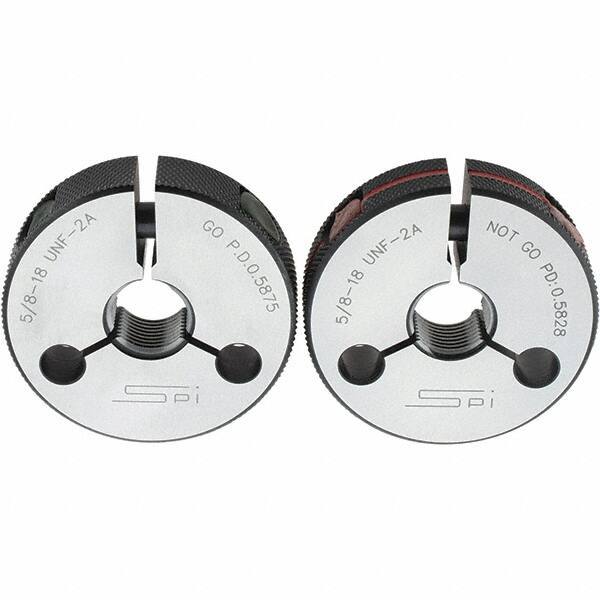 SPI - Ring Thread Go/No Gages Go/No Go: Go; No Go Thread Size: 5/8-18 - Eagle Tool & Supply