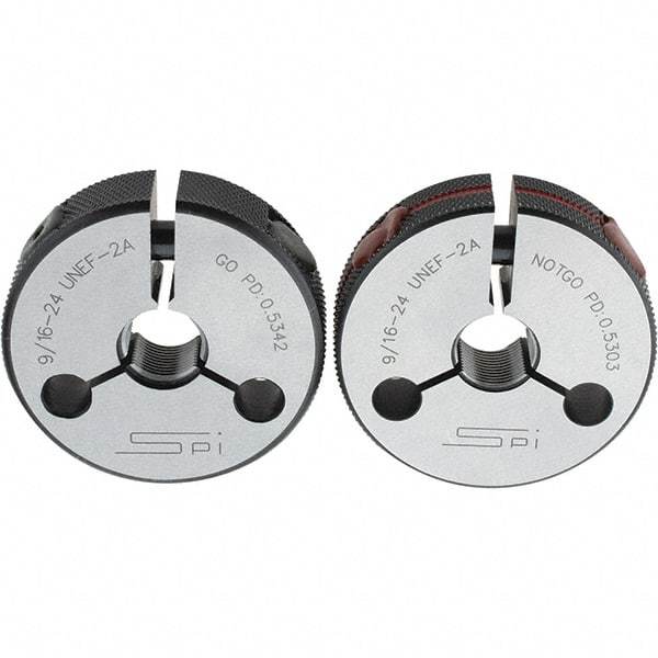 SPI - Ring Thread Go/No Gages Go/No Go: Go; No Go Thread Size: 9/16-24 - Eagle Tool & Supply