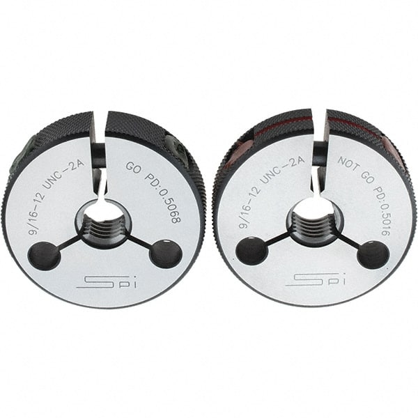 SPI - 9/16-12 Go/No Go Double Ring Thread Gage - Eagle Tool & Supply