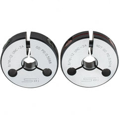 SPI - 9/16-12 Go/No Go Double Ring Thread Gage - Eagle Tool & Supply