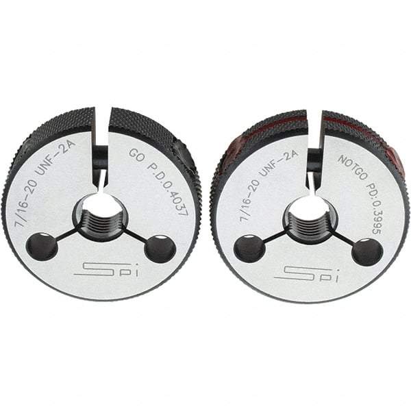 SPI - Ring Thread Go/No Gages Go/No Go: Go; No Go Thread Size: 7/16-20 - Eagle Tool & Supply