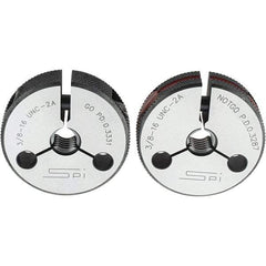 SPI - Ring Thread Go/No Gages Go/No Go: Go; No Go Thread Size: 3/8-16 - Eagle Tool & Supply