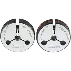 SPI - Ring Thread Go/No Gages Go/No Go: Go; No Go Thread Size: 1/4-20 - Eagle Tool & Supply