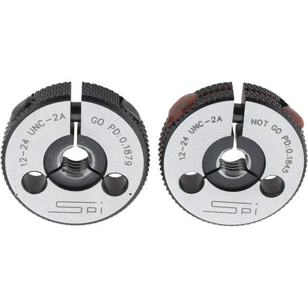 SPI - Ring Thread Go/No Gages Go/No Go: Go; No Go Thread Size: #12-24 - Eagle Tool & Supply