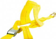 Erickson Manufacturing - 14' Long x 2" Wide, 10,000 Lb Basket Capacity, Polyester & Steel Web Sling - Yellow - Eagle Tool & Supply