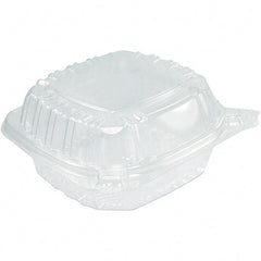 DART - 13-51/64 oz Hinged Clear Containers - Clear - Eagle Tool & Supply