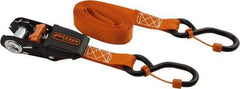 Erickson Manufacturing - 10' Long x 3/4" Wide, 600 Lb Basket Capacity, Polyester Web Sling - Red - Eagle Tool & Supply