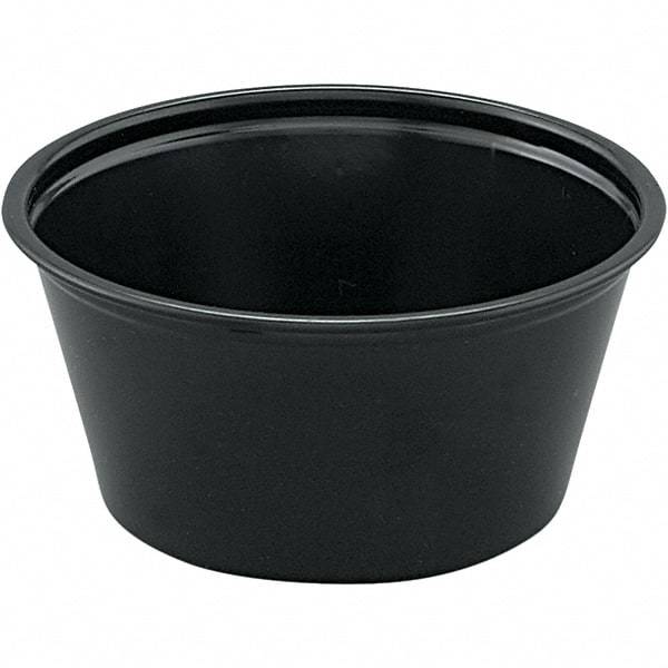 Solo - 2 oz Polystyrene Portion Cups - Black - Eagle Tool & Supply