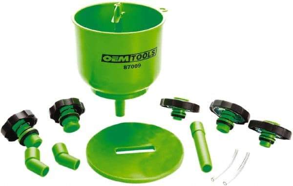 OEM Tools - 16 oz Capacity Plastic Funnel Set - Green - Eagle Tool & Supply