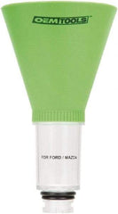 OEM Tools - 16 oz Capacity Plastic Funnel - 5" Mouth OD, 3-3/4" Straight Spout, Green & Clear - Eagle Tool & Supply