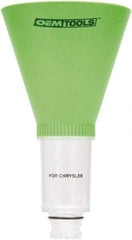 OEM Tools - 16 oz Capacity Plastic Funnel - 5" Mouth OD, 3-3/4" Straight Spout, Green & Clear - Eagle Tool & Supply