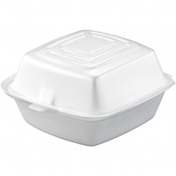 DART - 5-1/2 x 5-3/8 x 2-7/8" Foam Carryout Food Container - White - Eagle Tool & Supply