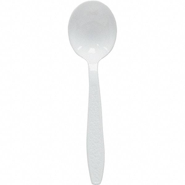 Solo - Heavyweight Polystyrene Soup Spoons - White - Eagle Tool & Supply