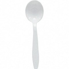 Solo - Heavyweight Polystyrene Soup Spoons - White - Eagle Tool & Supply