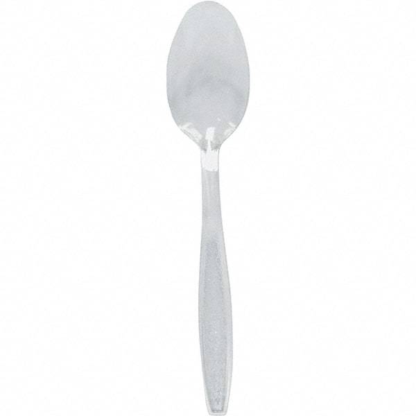 Solo - Heavyweight Plastic Teaspoons - Clear - Eagle Tool & Supply