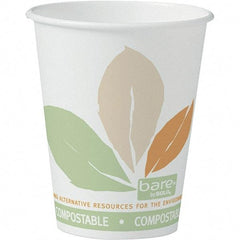 Solo - 8 oz Paper Hot Cups - White, Green, Orange - Eagle Tool & Supply