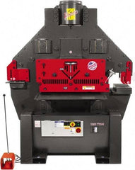 Edwards Manufacturing - 11" Throat Depth, 120 Ton Punch Pressure, 1-1/2" in 1" Punch Capacity Ironworker - 10 hp, 3 Phase, 460 Volts, 60" Wide x 84" High x 60" Deep - Eagle Tool & Supply