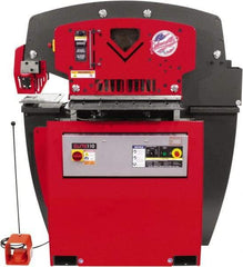 Edwards Manufacturing - 17-3/4" Throat Depth, 110 Ton Punch Pressure, 1-3/8" in 1" Punch Capacity Ironworker - 7-1/2 hp, 3 Phase, 460 Volts, 91-9/16" Wide x 65-1/8" High x 44-7/8" Deep - Eagle Tool & Supply