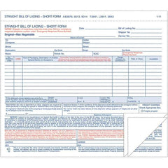 TOPS - 250 Sheet, 7-7/16 x 8-/2", Hazardous Material Short Forms - Blue & White - Eagle Tool & Supply