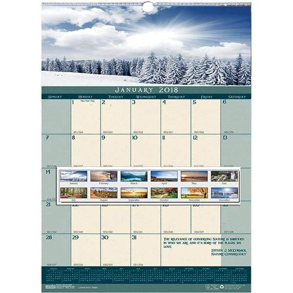 House of Doolittle - 12 Sheet, 12 x 16-1/2", Wall Calendar - Landscape - Eagle Tool & Supply